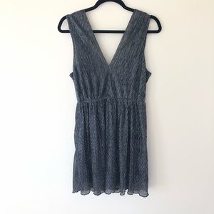 NWOT Metallic V-Neck Dress